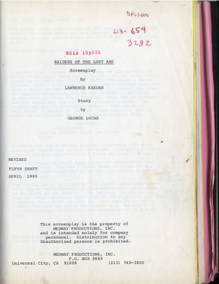 Illustration for article titled Read Harrison Ford's original script notes from Raiders of the Lost Ark